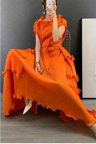 Pleated Perfection 043073- orange