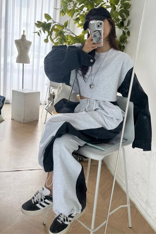 Onna Come Up 112030 - Custom Design grey with blue denim(top only)*