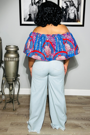 Salum 110114 - multi blue and red*