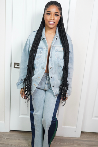 Giving Sporty 082248 - denim set*