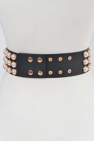 082214 - missy/plus black with pearl and gold*