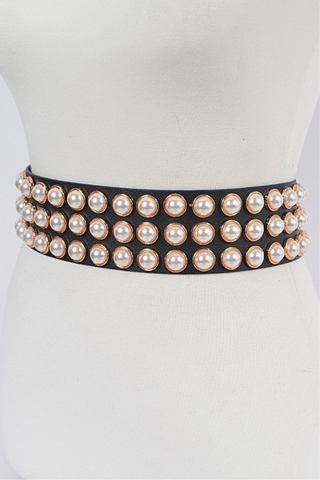 082214 - missy/plus black with pearl and gold*