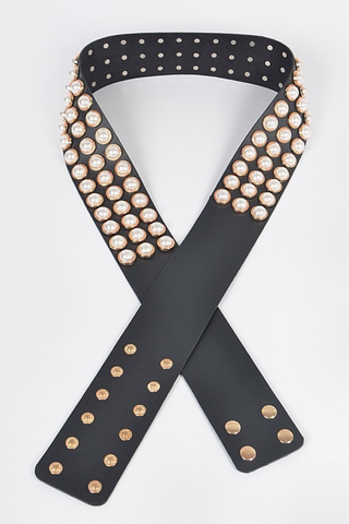 082214 - missy/plus black with pearl and gold*