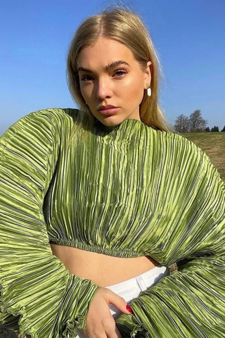 Pleats Pretty - 100315 - keylime green*