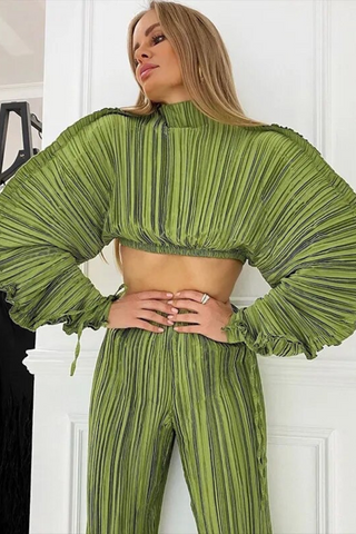 Pleats Pretty - 100315 - keylime green*