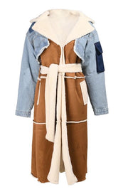 Shearling Sheek 121005 - brown & denim multi*