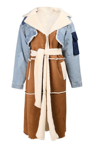 Shearling Sheek 121005 - brown & denim multi*