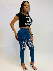 Diamond Drop 081457 - medium denim size 0,1*