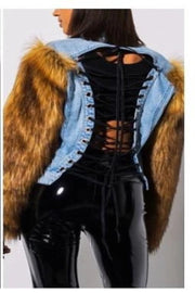 Chicago Vibes 101710 -  denim and faux fur*