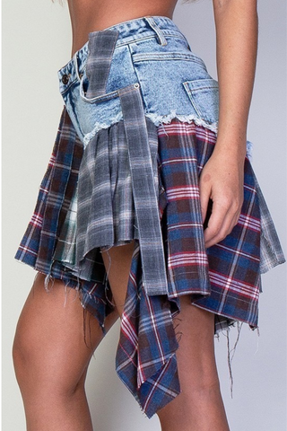 Dixie Chic 113021 - multi plaid shorts*