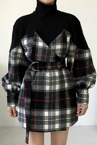 Echoing 010230 -  black & plaid*