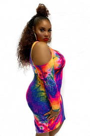 Paint Drops 081718 - curvaceous multi color tie dye*