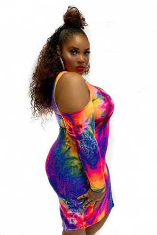 Paint Drops 081718 - curvaceous multi color tie dye* (NOW $10.00)
