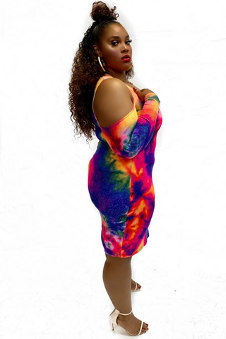 Paint Drops 081718 - curvaceous multi color tie dye* (NOW $10.00)