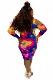 Paint Drops 081718 - curvaceous multi color tie dye*