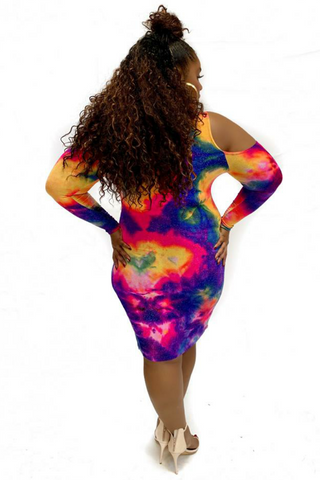 Paint Drops 081718 - curvaceous multi color tie dye* (NOW $10.00)