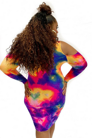 Paint Drops 081718 - curvaceous multi color tie dye* (NOW $10.00)