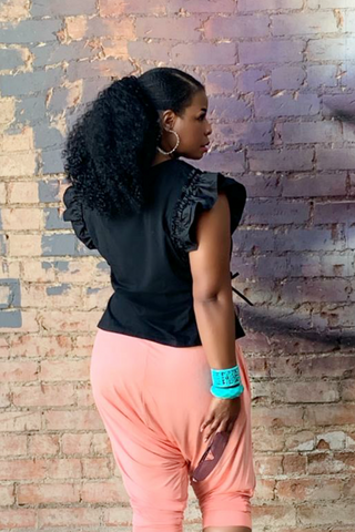 Girlie Flavor 080333 - black and red newspaper top