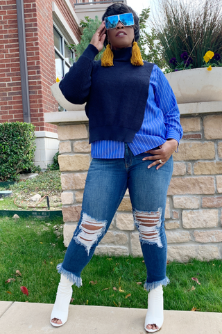 Double Layer Deluxe 102750 - navy and true blue (NOW $45.00)*