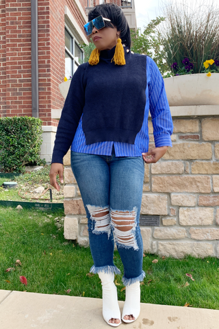 Double Layer Deluxe 102750 - navy and true blue (NOW $45.00)*