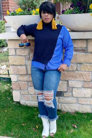 Double Layer Deluxe 102750 - navy and true blue (NOW $45.00)*