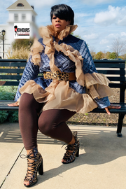 Lady of the Opera 100125  blue and beige