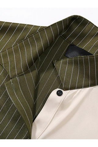 Mix and Match Mode 111642 - olive pinstripe and cream