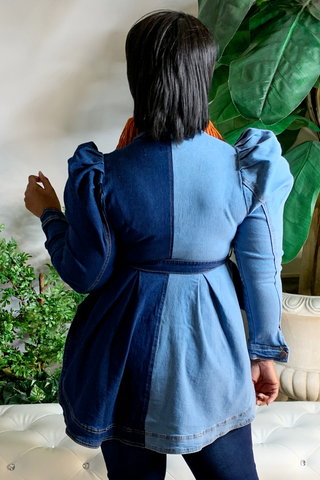 Two at a Time 012690 - two tone denim NOW $68*