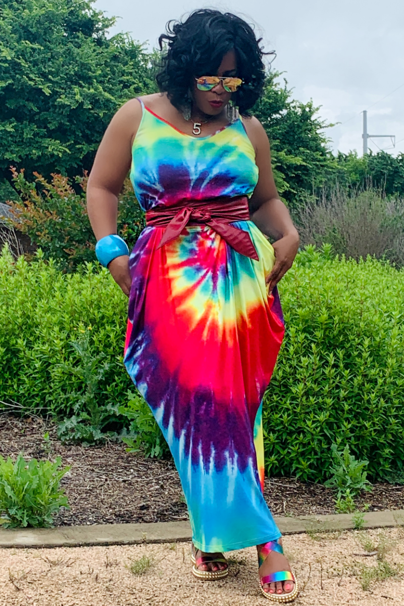 Pour the Rainbow 052828 - tie dye small & medium runs big (NOW