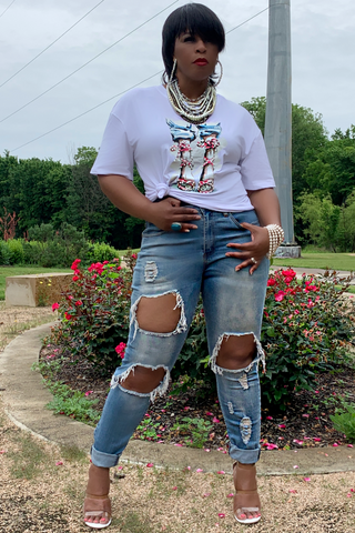 Tee shirt Pearl Glam 052446 - white (NOW $29.99)
