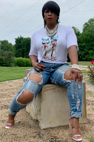 Tee shirt Pearl Glam 052446 - white (NOW $29.99)