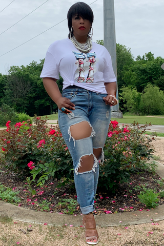 Tee shirt Pearl Glam 052446 - white (NOW $29.99)