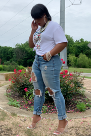 Tee shirt Pearl Glam 052446 - white (NOW $29.99)