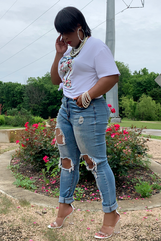 Tee shirt Pearl Glam 052446 - white (NOW $29.99)