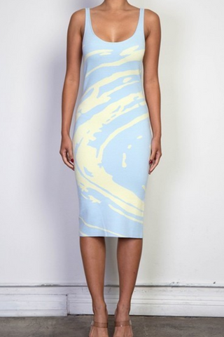 Artful Silhouette 100191 - powder blue and yellow