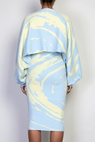 Artful Silhouette 100191 - powder blue and yellow*