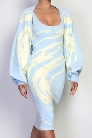 Artful Silhouette 100191 - powder blue and yellow