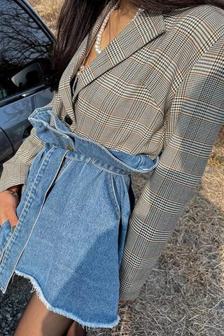Plaid meets Denim 030802 - plaid and denim