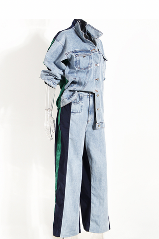 Giving Sporty 082248 - denim set*