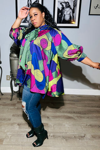 Swirly 120121 - green multicolor (NOW $55.00)*