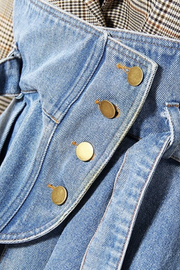 Plaid meets Denim 030802 - plaid and denim*