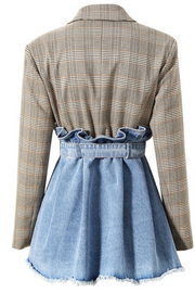 Plaid meets Denim 030802 - plaid and denim*