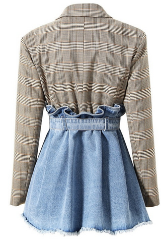 Plaid meets Denim 030802 - plaid and denim*