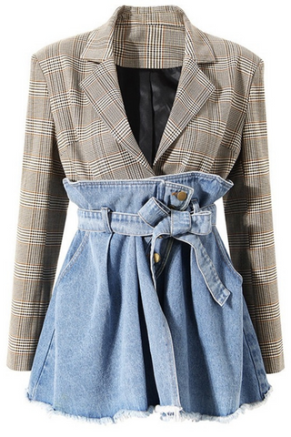 Plaid meets Denim 030802 - plaid and denim*