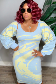 Artful Silhouette 100191 - powder blue and yellow*