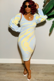 Artful Silhouette 100191 - powder blue and yellow*