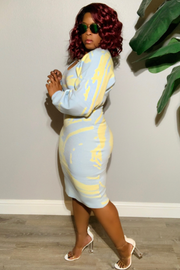 Artful Silhouette 100191 - powder blue and yellow*